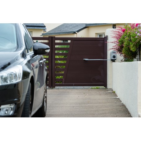 Motorisation avec bras articules pour portail 2 vantaux