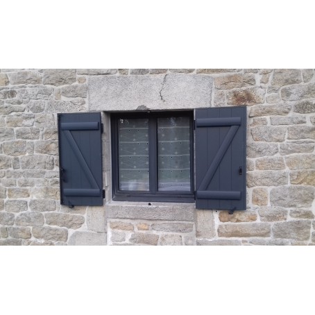 Fenêtre 2 vantaux en ALU de couleur gris anthracite