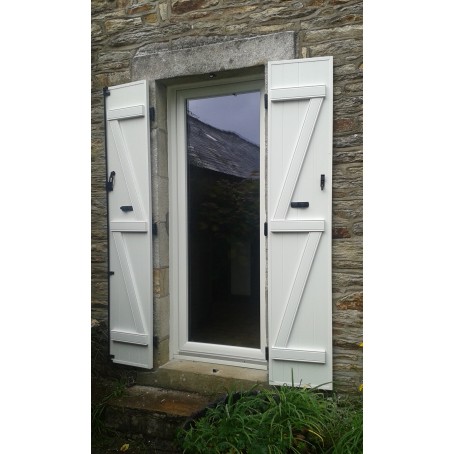 Porte-fenêtre 1 vantail en PVC de couleur blanche