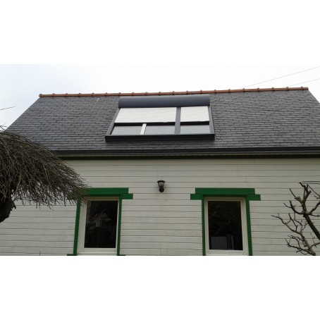 Volet roulant lames aluminium pour toiture de verrière
